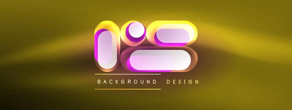 Neon circle abstract background. Template for wallpaper, banner, presentation 스톡 일러스트