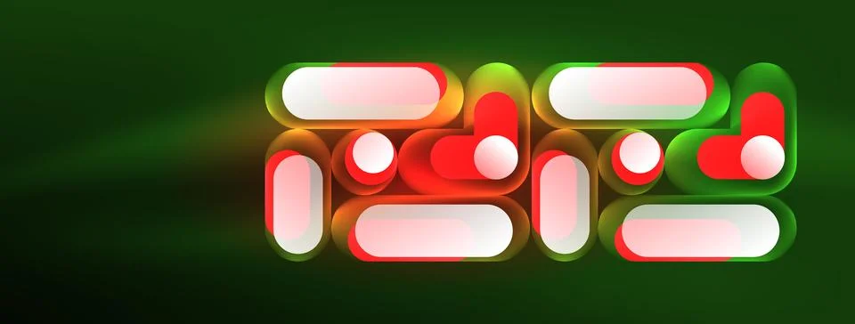 Neon circle abstract background. Template for wallpaper, banner, presentation 스톡 일러스트