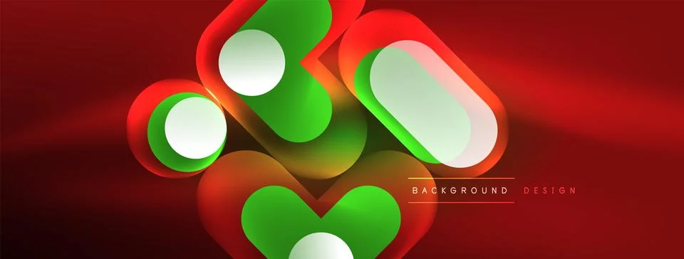 Neon circle abstract background. Template for wallpaper, banner, presentation Illustrazione stock