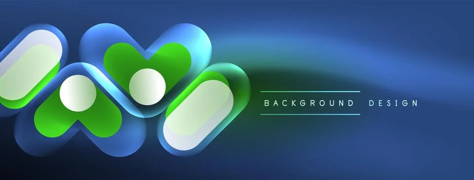 Neon circle abstract background. Template for wallpaper, banner, presentation Stock Illustration