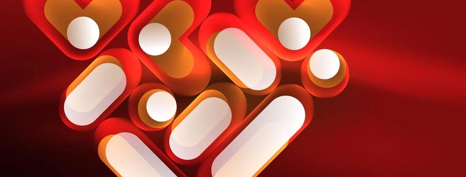 Neon circle abstract background. Template for wallpaper, banner, presentation 스톡 일러스트