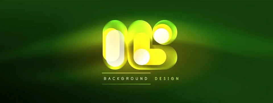 Neon circle abstract background. Template for wallpaper, banner, presentation 库存插图