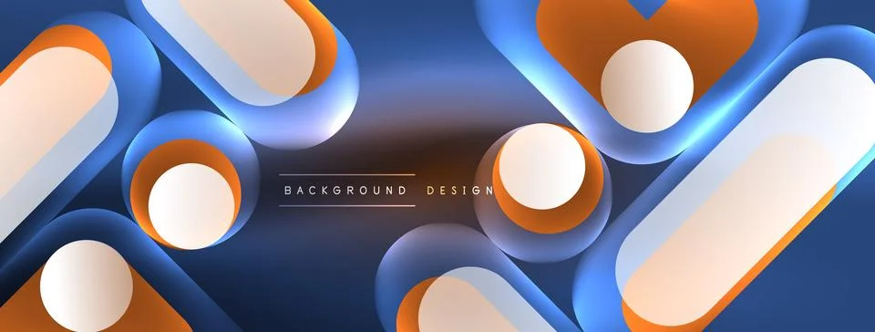 Neon circle abstract background. Template for wallpaper, banner, presentation 스톡 일러스트