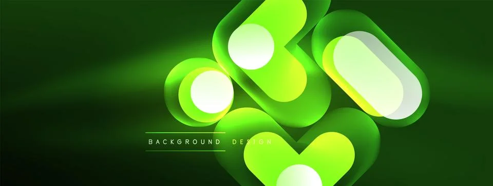 Neon circle abstract background. Template for wallpaper, banner, presentation 库存插图