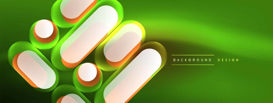 Neon circle abstract background. Template for wallpaper, banner, presentation Stock Illustration