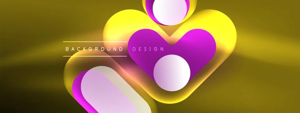 Neon circle abstract background. Template for wallpaper, banner, presentation Stock Illustration