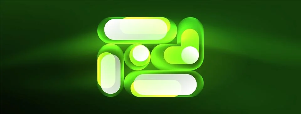 Neon circle abstract background. Template for wallpaper, banner, presentation Illustrazione stock