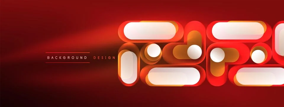 Neon circle abstract background. Template for wallpaper, banner, presentation Illustrazione stock