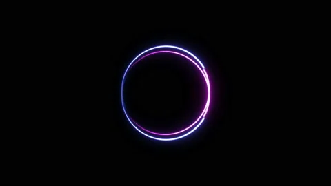 Neon circle. Abstraction. Light background Stock-Footage 121566593