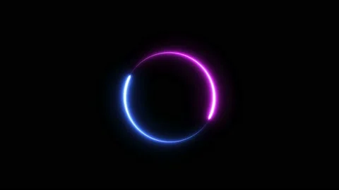 Neon circle. Abstraction. Light background Video stock 121672961
