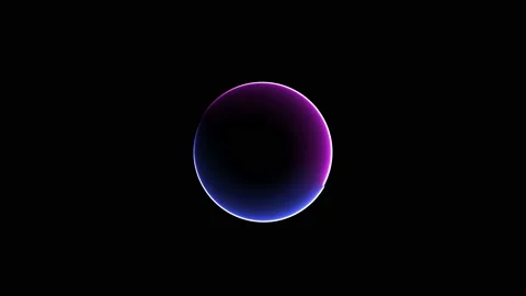 Neon circle. Abstraction. Light background Video stock 121783498