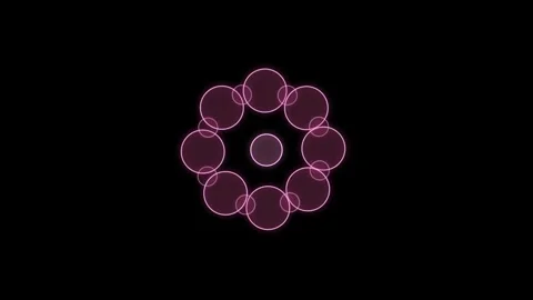 Neon Circle Accordion Loop Видео 322126244