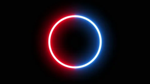 Neon circle animation on a black background. Stock Footage 146289914