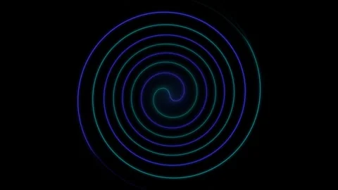 Neon circle animation video on black background .circle frame Loop and glowin Stock Footage 301044236