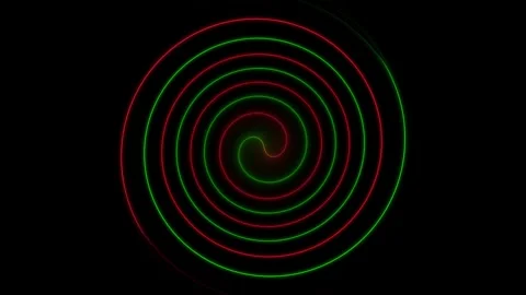 Neon circle animation video on black background .circle frame Loop and glowin Stock Footage 301044240