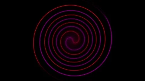 Neon circle animation video on black background .circle frame Loop and glowin Stock Footage 301044257