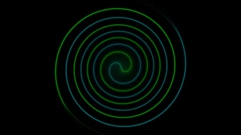 Neon circle animation video on black background .circle frame Loop and glowin Stock Footage 301044270