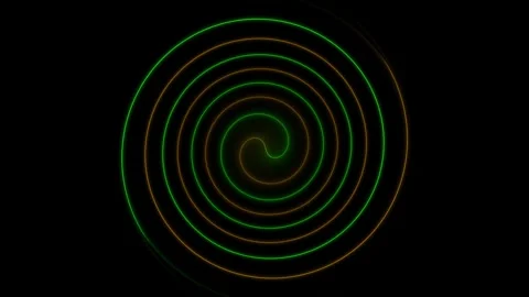 Neon circle animation video on black background .circle frame Loop and glowin Stock Footage 301044283