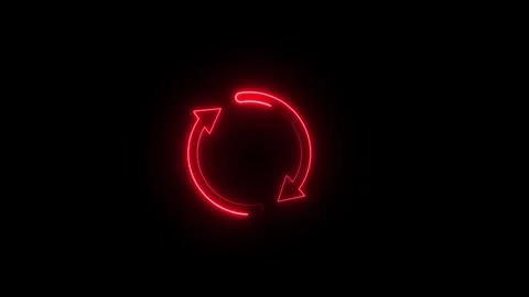 Neon Circle Arrow icon animated video Stock Footage 291427391