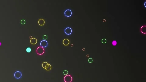 Premium stock video - Circles and dots pattern with neon color 7