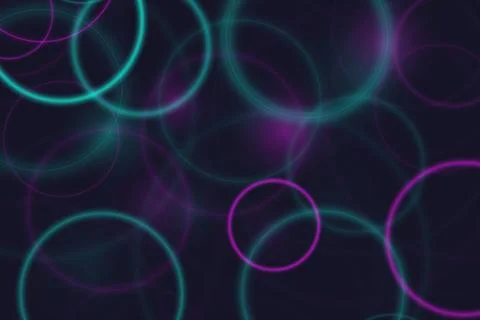 Neon circle on dark background. Stock Illustration