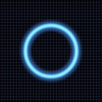 Neon circle on a dark background. Vector illustration . Stock Illustration
