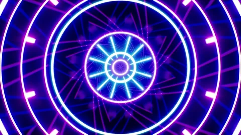 Neon Circle Event Light Background 4K Stock-Footage 171857241