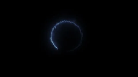 Neon circle frame animated video Stock Footage 294559062