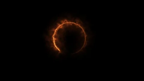 Neon circle frame animated video Stock Footage 294559156
