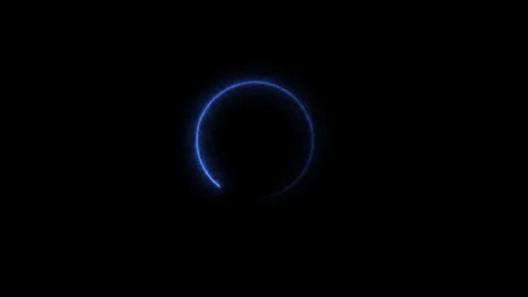 Neon circle frame animated video Stock Footage 294559217