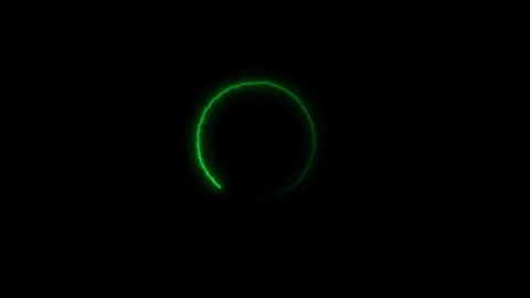Neon circle frame animated video Stock Footage 294559219