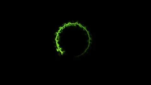 Neon circle frame animated video Stock Footage 294559221