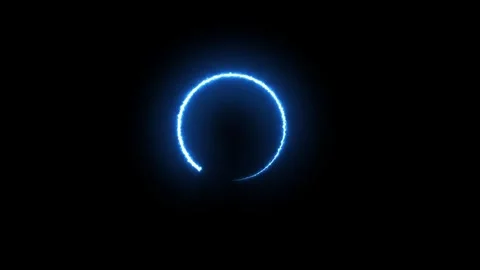 Neon circle frame animated video Stock Footage 294559259