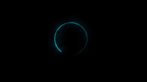 Neon circle frame animated video Stock Footage 294559262