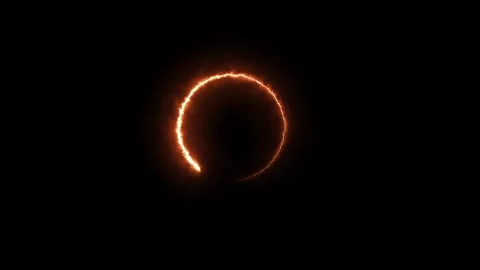 Neon circle frame animated video Stock Footage 294559417