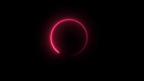 Neon circle frame animated video Stock Footage 295031761