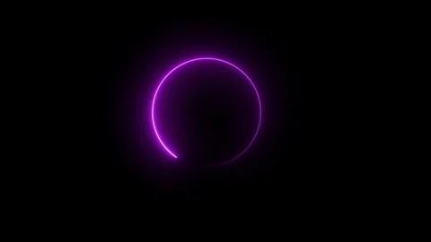 Neon circle frame animated video Stock Footage 295031766