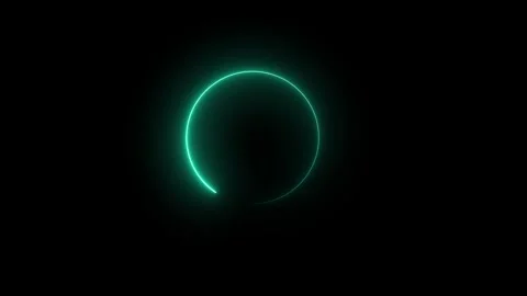 Neon circle frame animated video Stock Footage 295031773