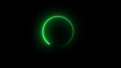 Neon circle frame animated video Stock Footage 295031774