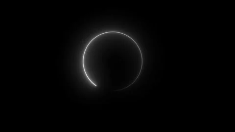 Neon circle frame animated video Stock Footage 295031775