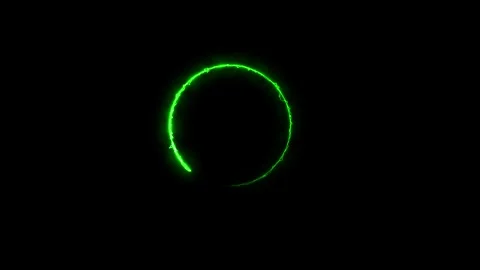 Neon circle frame animated video Stock Footage 295031789