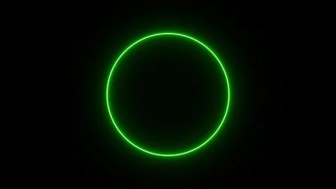 Neon circle frame animation video ,neon circle frame glowing on black backg.. Stock Footage 301041766