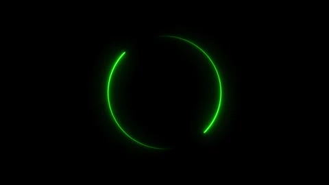 Neon circle frame animation video,and black background. Stock Footage 297831759