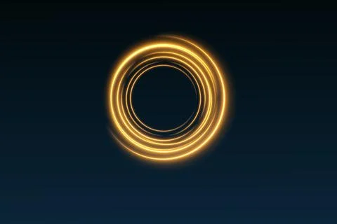 Neon circle frame on blue background. Glowing neon circle frame. Set of neon Stock-Illustration