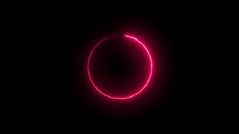 Neon circle frame loading icon background.Circle shape frame blue color glo.. Stock Footage 310280882