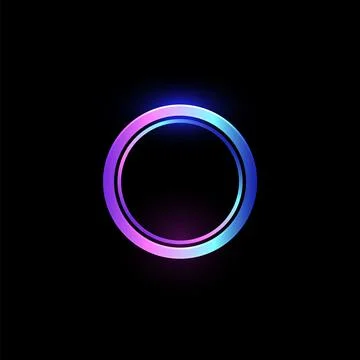 Neon circle frame vector illustration Stock Illustration