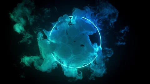 Neon Circle Glow Stock Footage 283042931