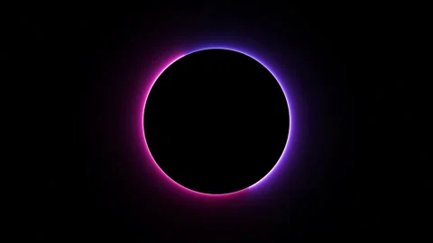 Neon circle glow loop video Stock Footage 330419630