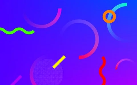 Neon circle gradient pattern vector background Stock Illustration