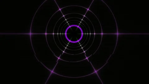Neon circle with green lines background. Stock Footage 340036065
